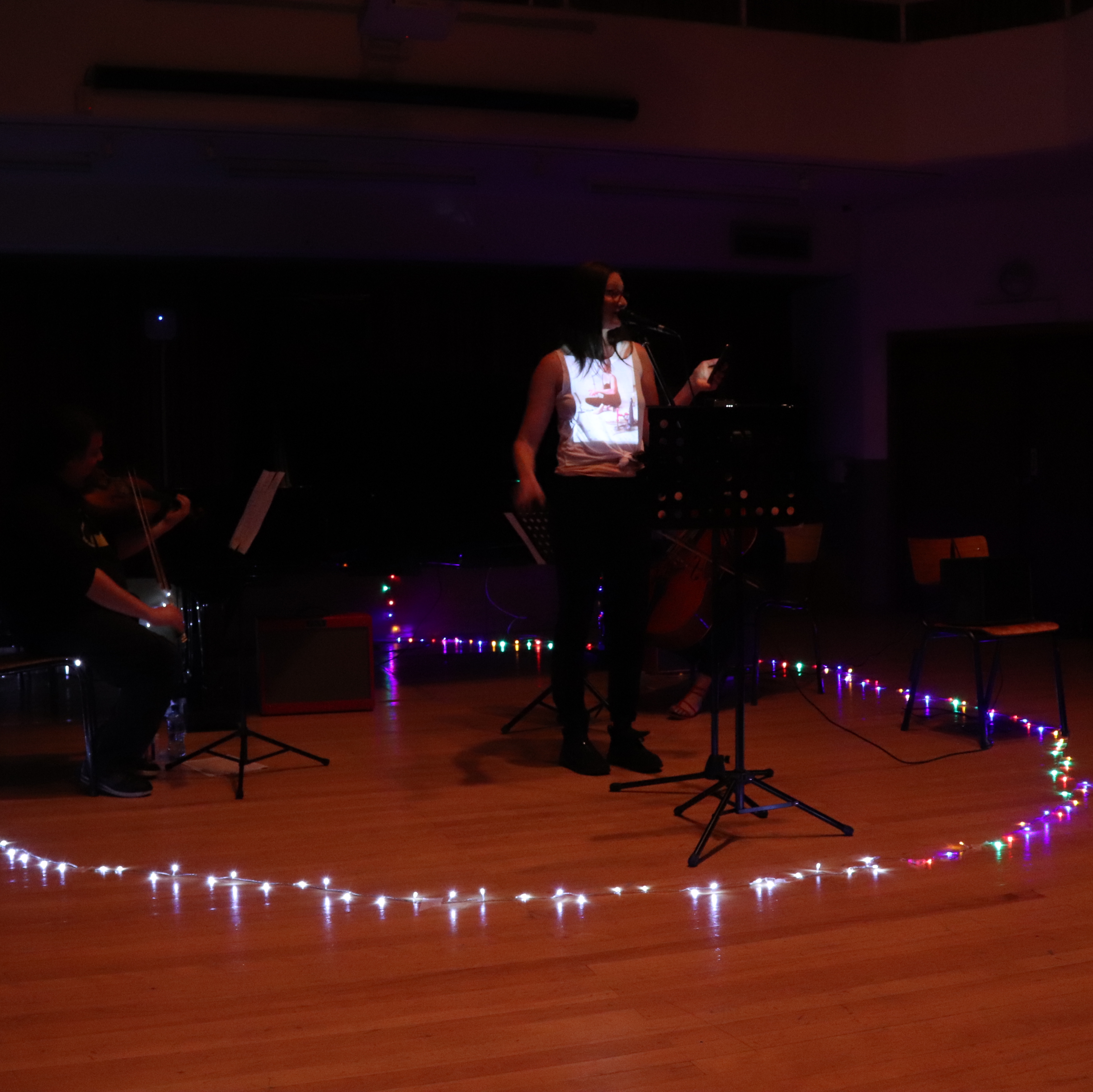 Louise Westerhout and The Night Light Collective performing at the Betwixt/Women's Music Collective concert in Cape Town, October 2018.